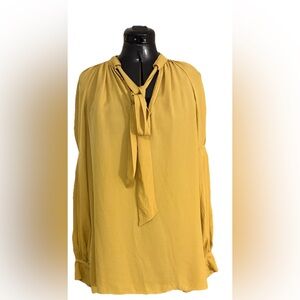 Elisabeth And James Yellow Long Sleeve Top Size Small